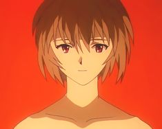 an anime character with short hair and no shirt