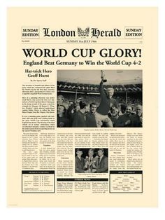 an article in the london herald about world cup glory