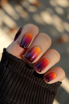 Red Orange Nails, Sunset Nails, October Nails, Her Nails, Hair Done, Glam Nails, Short Nail Designs, Orange Nails, Gel Nail Designs