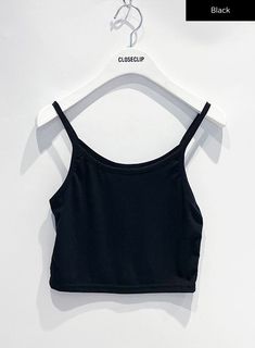 Cropped Camisole Top F22 - Lewkin Korean Female Fashion, Cropped Camisole, Black Mesh Top, Navy And Khaki, Boat Neck Tops, Seoul South Korea, Cropped Tube Top, Model Fits, Pop Fashion