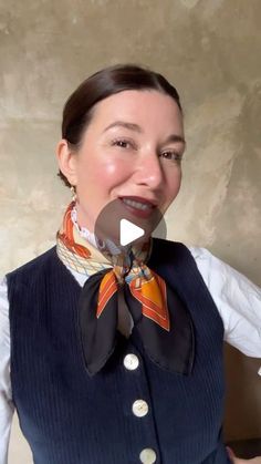 Jamie Beck on Instagram: "@hermes scarf | @valentinastoreofficiel blouse | @christinealcalay suit 

#JamieBeckScarfTutorial
#howtotieascarf #scarftutorial #scarfstyle #scarfseason" Hermes 90x90 Scarf Outfit, How To Wear Hermes 90 Scarf, Hermes Scarf Outfit, Styling Scarf, Scarf Hacks, Scarf Hermes, 70 Outfits