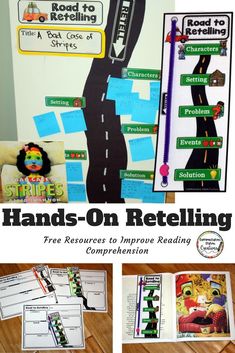 hands - on retelling activities for reading and writing about the road to refilling