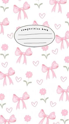 pink bows and hearts on a white background with congratulations written in the center for someone to write