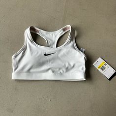 Never Worn Brand New With Tags White Nike Bra Nike Sports Bra Aesthetic, Nike Fitted Bra-friendly Top, Sports Bra Aesthetic, Jordan Clothes, Nike Bras, Nike Stuff, Nike Bra, Red Sports Bra, Nike Pro Women