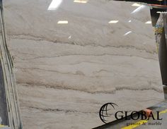 white marble is being displayed in a store