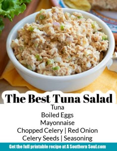 the best tuna salad with boiled eggs and mayonnaise