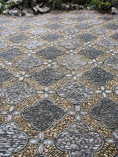 an image of a stone floor in the garden