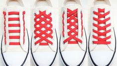 4 Way To Tie Shoelaces, Creative Idea to Fasten Tie Your Shoes Tutorial ... Creative Shoelace Tying, Shoelaces Ways To Tie Air Jordan, Fancy Shoe Lace Tying, Creative Ways To Lace Shoes, Show Lace Tying Ideas, No Tie Shoe Laces Diy, Crystal Necklace Diy, Lacing Techniques