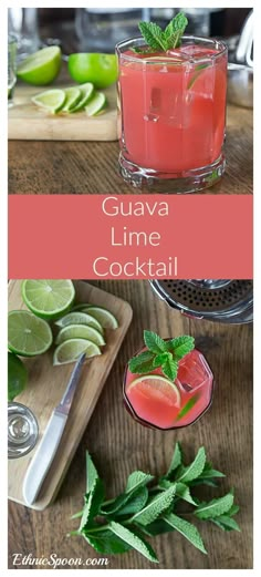 Lime Cocktails, Guava Juice, Milk Shakes, Alcohol Drink Recipes