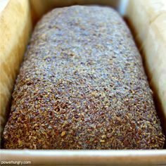 a loaf of bread sitting in a pan