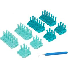 there are many pieces of plastic that have been made into toothpicks and screwdrivers