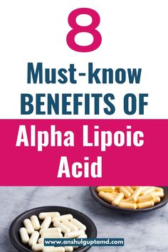 Alpha lipoic acid is a powerful antioxidant that has many incredible benefits for your health. Here are 8 must-know benefits of alpha lipoic acid. Make sure to add this supplement to your diet! Allicin Benefits, Alpha Lipoic Acid Benefits, Arginine Benefits, Migraine Pain, Integrative Nutrition, Fulvic Acid, Alpha Lipoic Acid, Digestive Enzymes, Vitamin D3