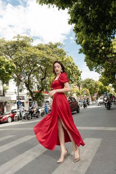 Long Dress Bridesmaid Dresses Silk Dress White Dress | Etsy A-line Ruched Dress For Wedding, A-line Ruched Wedding Dress, Elegant Red Dress With Pleated Bodice, Red Satin Short Sleeve Dresses, Red Satin Dresses With Short Sleeves, Red Satin Dress With Pleated Bodice, Red Silk Dresses With Pleated Bodice, Elegant Red Midi Dress With Ruched Bodice, Red Satin Summer Dress