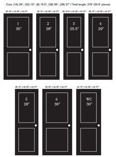 the size and width of a door with measurements for each side, including two sides