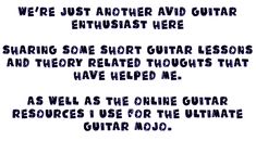 the words are written in black and white on a white background with an image of guitar strings