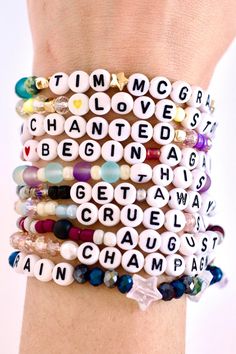 Introducing our Eras Tour beaded friendship bracelets! Handmade with love and care, these bracelets are a must-have for any Swiftie looking to take the moment and taste it.  With a variety of vibrant colors and designs, there's a bracelet to match every Swiftie's personal Era. Made with high-quality beads and materials, that are sure to never go out of style.        🅱🆈    Not only will you be showcasing your love for Miss Americana aka mother, but your purchase will also help fellow fans realize they are actually not on their own, kid. <3 Not in this fandom! All profits from our shop go directly towards fulfilling our wildest dreams of attending the Eras Tour.  Hope you have a marvelous time during your stop(s) of the Eras Tour! Beaded Friendship Bracelets, Taylor Swift Birthday Party Ideas, Miss Americana, Taylor Swift Party, Taylor Swift Birthday, Taylor Swift Fan Club, Taylor Swift Tour Outfits