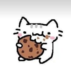 an image of a cat eating a cookie