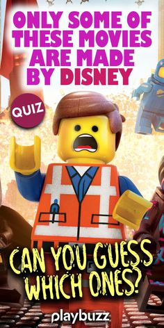 the lego movie poster for can you guess which ones are on this page? by playbuzz