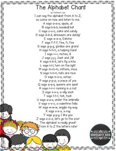 the alphabet chart for children to use