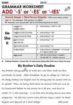 an english worksheet with the words and phrases in red, black and white