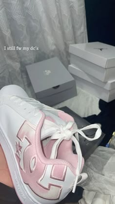 #dcshoecousa #sneakers Pretty Sneakers, Custom Shoes Diy, White Nike Shoes, Chic Shoes, Fancy Shoes