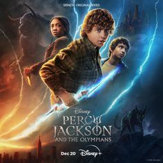 the movie poster for disney's peter jackson and the olympians is shown in this image