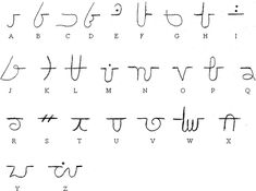 an old english alphabet with cursive writing