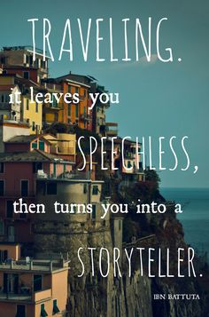 the words traveling it leaves you spellies, then turns you into a storyteller