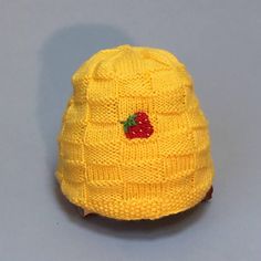 Child's Yellow Knit Hat, Toddler Winter Hat, Strawberry Hat, Girl Boy Winter Hat,  3-10 yrs. Winter Yellow Crochet Hat, Yellow Winter Hat, Handmade Yellow Beanie For Winter, Yellow Knit Beanie Hat, Boys Winter Hats, Yellow Hand-knitted Winter Beanie, Toddler Winter, Yellow Knit, Skull Cap Beanie