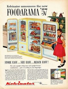 Vintage Ads — LiveJournal Kelvinator Refrigerator, Vintage Refrigerator, Old Kitchen