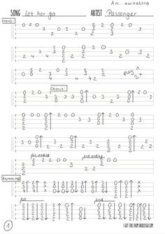 the guitar tabs are arranged in several different styles and sizes, including one that has been