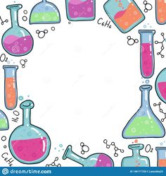 the science lab with test tubes and flasks on white background royalty illustration stock illustration