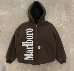 Vintage Cotton Hoodie, Cozy Fleece Hoodie For Streetwear, Cozy Brown Hoodie, Vintage Brown Winter Hoodie, Vintage Carhartt Hoodie, Art Jacket, Carhartt Jacket, Hooded Denim Jacket, Sweatshirt Zipper