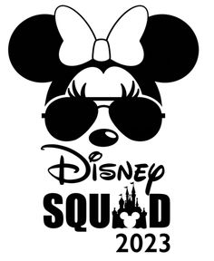 mickey mouse with sunglasses and the words disney squad