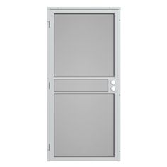 an open door on a white background