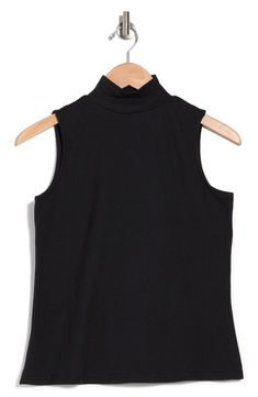 This super chic mock-neck sleeveless blouse is the perfect top whether it's in the office or out on the town. 25" length (size L) Mock neck Sleeveless Slips on over the head 95% polyester, 5% spandex Machine wash cold, tumble dry low Model Stats: 5'10" height; 34" bust; 27" waist; 35" hips. Model is wearing size L. | BY DESIGN Mock-neck Sleeveless Blouse Out On The Town, Sleeveless Blouse, Basic Tank Top, The Office, Mock Neck, Slip On, Nordstrom, Spandex, Tank Tops