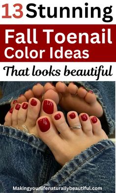 Looking for fall toenail color ideas ? Check out this article and save these 13 best fall pedicure color ideas. Fall nails, Best fall inspired toenail ideas. Trending Toe Nails 2024, Pretty Nail Colors For Fall, Trending Toenail Colors 2024, Pedicure For Formal Event, Cute Gel Toe Nail Ideas, Fall Gel Toe Nail Colors, Pedicure Fair Skin, November Toe Nail Colors, Fall Pedicure Ideas 2024