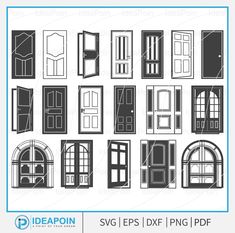 doors and windows svg files for use in the design process, or as part of an