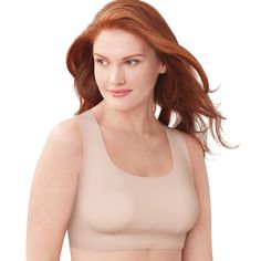 Soft and seemingly weightless Easylite fabric provides seamless support in this comfy, wireless bra. Targeted support zones and removable foam inserts ensure the perfect fit and shape.Click on this INTIMATES & SLEEPWEAR Guide to find the perfect fit and more! Wireless bra SmoothTec® design with flat, fused edges creates a sleek and smooth under clothes Two-ply cups with removable foam inserts, plus targeted support zones for additional shaping Moisture-wicking Cool Comfort® fabric helps keep you Bali Bras, Lounge Bra, Everyday Bra, Womens Bras, Wireless Bra, Pullover Designs, T Shirt Bra, The Next Generation, Next Generation