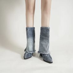 SPECIFICATIONSBrand Name: AmozaeBoot Type: Modern BootsShaft Material: DENIMOutsole Material: RUBBERUpper Material: DENIMHign-concerned Chemical: NoneOrigin: Mainland ChinaCN: ZhejiangSeason: WinterInsole Material: FabricHeel Type: Square heelLining Material: microfiberBoot Height: Mid-CalfItem Type: BOOTSFashion Element: SewingDepartment Name: ADULTToe Shape: Pointed toeHeel Height: High (5cm-8cm)With Platforms: YesPlatform Height: 0-3cmStyle: Romanis_handmade: YesPattern Type: SolidFit: Fits t Denim Knee-high Boots For Spring, Spring Denim Knee-high Boots, Spring Knee-high Denim Boots, Trendy Denim Knee-high Boots, Trendy Knee-high Denim Boots, Denim Blue Winter Boots, Casual High Ankle Denim Boots, Casual Martin Boots With Pointed Toe, Casual Fitted Martin Boots With Pointed Toe