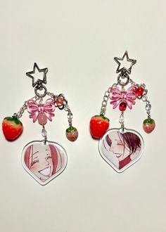 ☾⋆｡𖦹matching keychain for couples or friends,these are so cute i hope you guys like them i added new animes such as kamisama kiss,horimiya and more!, ୭˚. ᵎᵎ info ➜no returns of exchanges  ➜shipping internationaly takes long so please bear with me  ➜prices do no include shipping [shipping prices vary] [slide 1] ➜ nana [slide 2] ➜ horimiya [slide 3] ➜ ao haru ride blue [slide 4] ➜ kamisama kiss red+yellow [slide 5] ➜ kamisama kiss blue+pink [slide 6] ➜ ao haru ride white [slide 7] ➜ nana pink New Animes, Keychain For Couples, Yellow Slides, Keychain Photo, Matching Keychain, Kiss Pink, Ao Haru, Pink Slides, White Slides