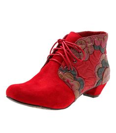 Joyce Red from Django & Juliette Jenny Joseph, Red Ankle Boots, Short Leather Boots, Old Shoes, Leather Lace Up Boots, Lace Up Booties, Old Woman