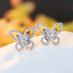 "Cute Silver Gold Rose Gold Plated Animal Earring Stud For Women, Ha4488 Jewelry Main Material: Brass Main Stone: Cubic Zirconia Occasion: Anniversary, Engagement , Gift, Party, Wedding Gender: Women's " Please Feel Free To Message Me If You Have Any Questions. Bundle Offer: 3 For $25, 5 For $35." Aesthetic Female, Butterfly Wedding, Wedding Gifts For Bridesmaids, Earring Stud, Animal Earrings, Butterfly Earrings, Gold Fashion, Earring Gifts, Gold Rose