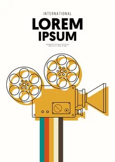 an old movie projector with the words lorem insum on it