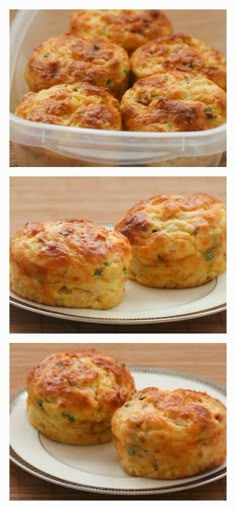 three images show different types of food in the same pan, one is cooked and the other is baked