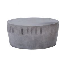 a round concrete table on a white background