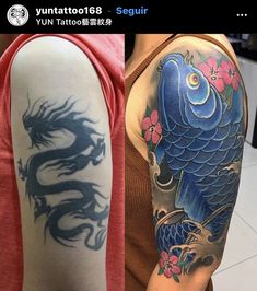 Tattoo Composition, Blossom Tree Tattoo, Bruce Lee Art, Family Tattoo Designs, Instagram Cover, Koi Tattoo, Samurai Tattoo