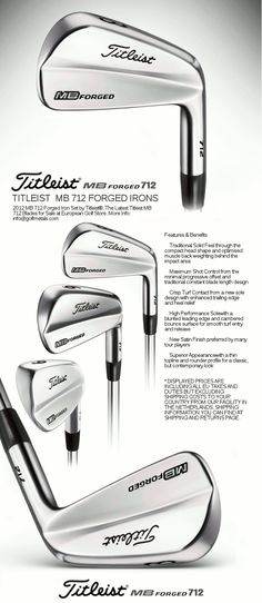 the different types of golf irons are shown in this advertise for taylor's