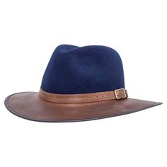 A great American made unisex safari hat. Timeless classic fedora hat from the American Outback Collection. Beautiful deep color wool felt and luxurious full grain American cowhide leather. Crushable wool felt fedora shape crown. Dented top, pinched front, 4.25" tall. Soft leather brim, 2.75" wide. Leather bound. Leather belt band with silver buckle. Inner drawstring. Crushable, packable. Water repellent. Made in USA. Womens Fedora Hat, American Hat Makers, Festival Mode, Outback Hat, Felt Crown, Womens Fedora, Safari Hat, Rugged Leather, Fedora Hat Women