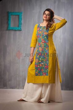 Plain Cotton Kurti Designs Latest, Sleeves Design For Kurti, Neck Design Ideas, Plain Kurti Designs, Design For Kurti, Kurti Sleeves, Design Kurta, Indian Kurti Designs